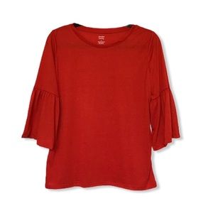 Jennifer Lauren-Red Blouse w/3/4 sleeves-NWOT-Sz Med.